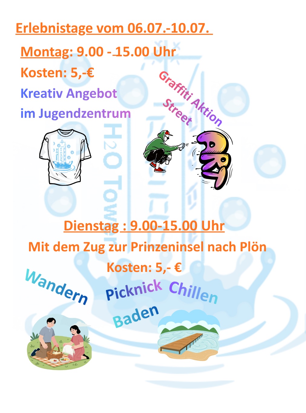 Sommerferienprogramm 2026 Erlebnisstage 1
