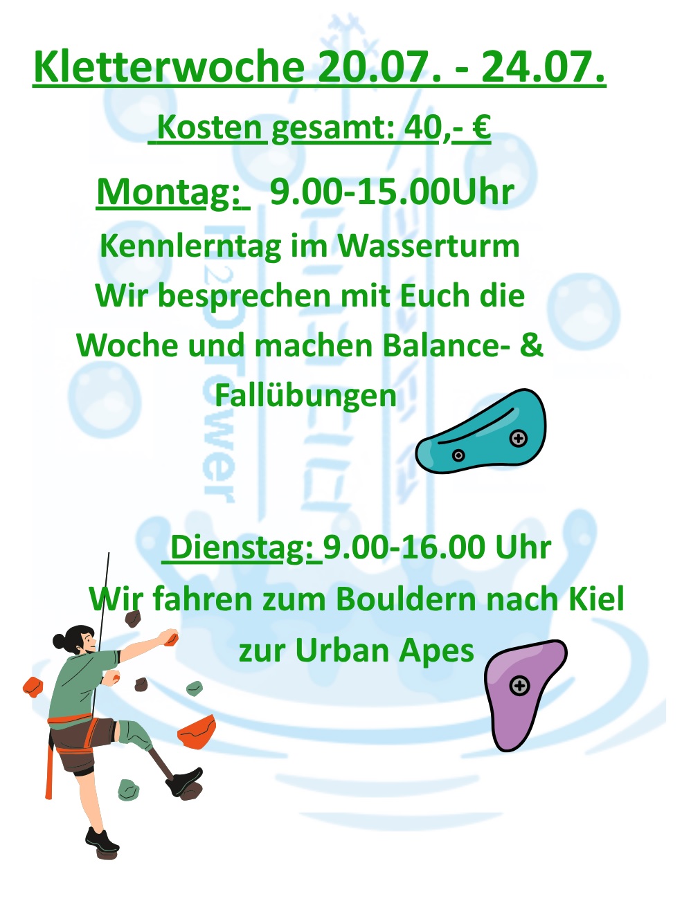 Sommerferienprogramm 2026 Klettern 1